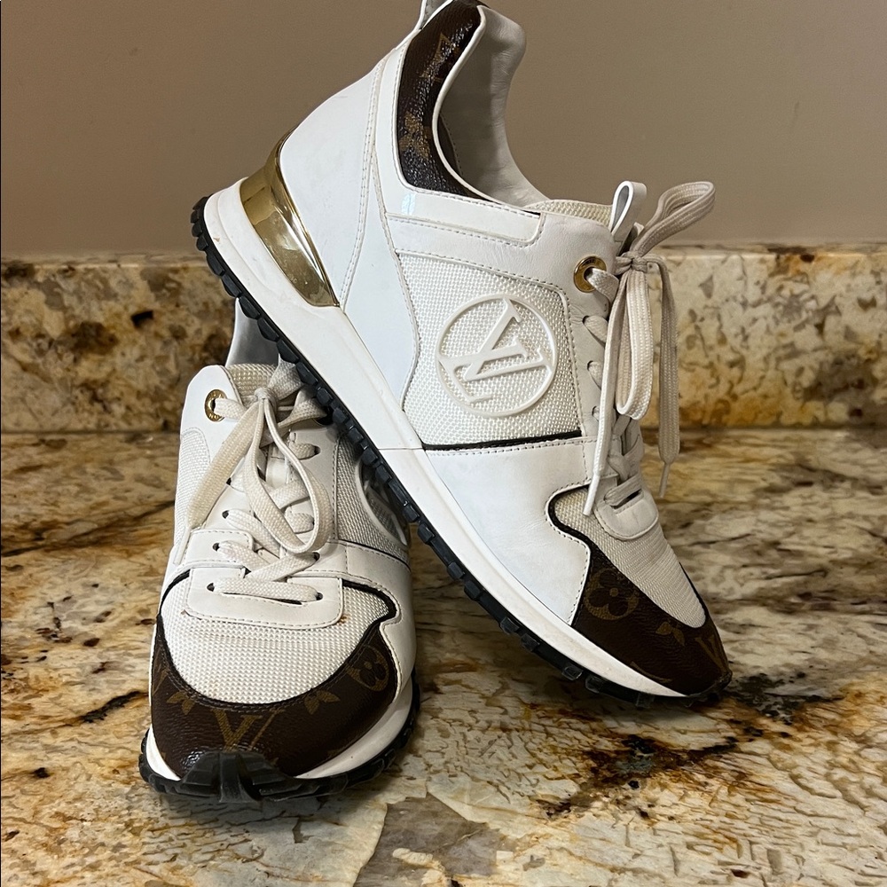 Louis Vuitton White and Brown Women's Sneakers